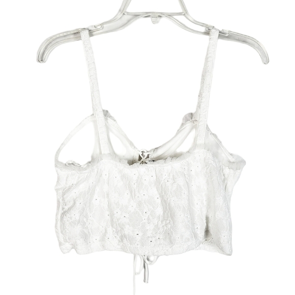 ZARA tulle lace crop top bridal bride bachelorette - Picture 3 of 8